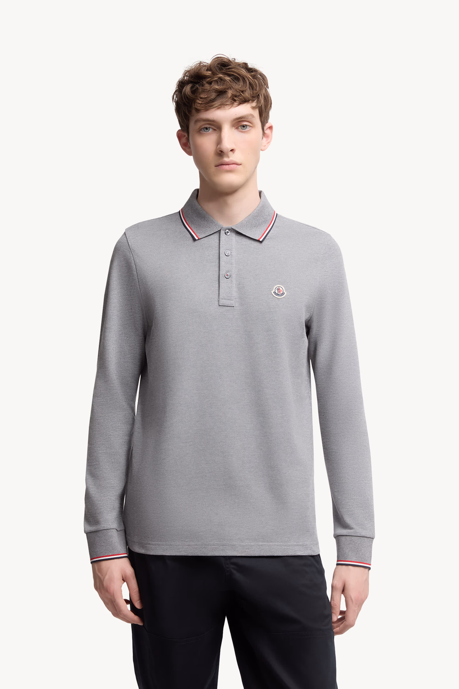 Polo à manches longues Hommes Gris Moncler